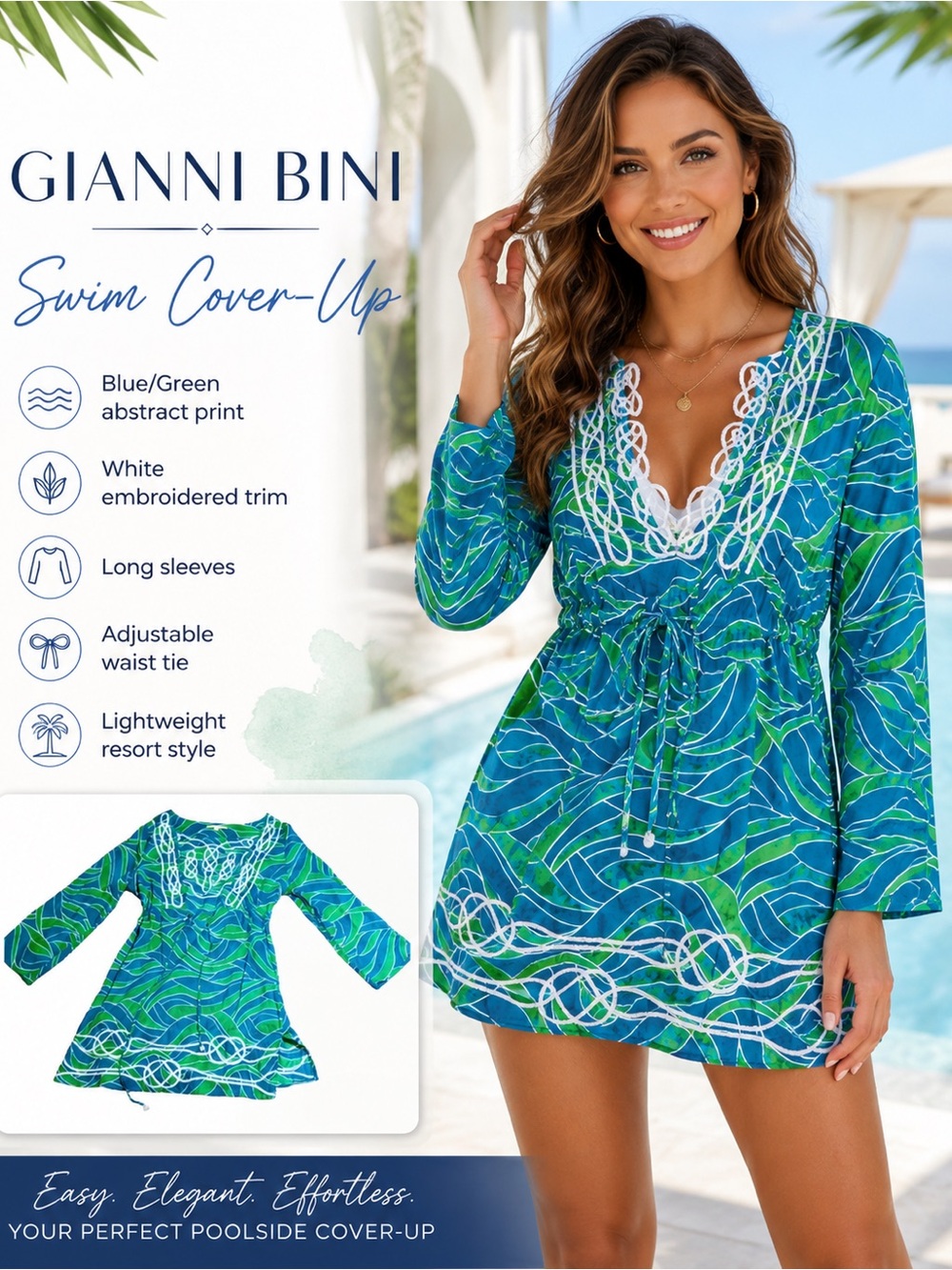 Gianni Bini Swim Suit Cover Up White - Size Small
